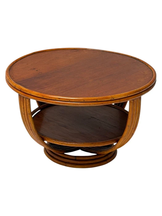 Mid-Century Modern Two-Tier Side Table In the style of Paul Frankl, 1950s